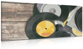 Tablou discuri vechi de gramofon
