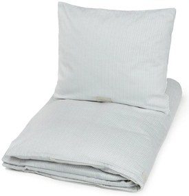 Lenjerie de pat pentru copii, albastru-deschis din bumbac organic pentru pat de o persoană 140x200 cm Classic Stripes Blue – Cam Cam Copenhagen
