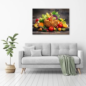 Tablou canvas Un coș de legume fructe