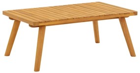 Set mobilier de gradina cu perne, 5 piese, lemn masiv acacia colt + 3x mijloc + masa, 1