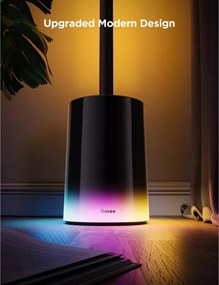 Smart LED lampa pentru podea Govee 2 RGBICWW H607C, 152 cm, 30 W, 1725 lm, 6500 K, Wi-Fi, Bluetooth, Govee Home, Negru