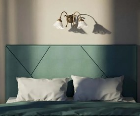 Aplica de perete din alama si abajur ceramic Zefira