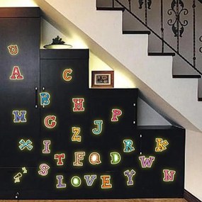 Sticker perete Glow in the Dark Alphabet
