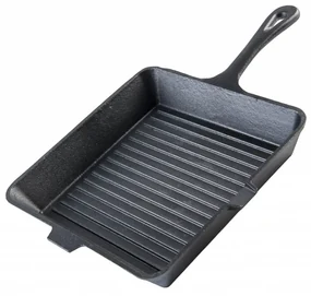 Tigaie Grill Fonta Pura, 25 X 4.7 Cm, Cooking By Heinner HR-TNJ-G25