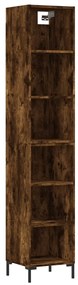 3189834 vidaXL Dulap înalt, stejar fumuriu, 34,5x32,5x180 cm, lemn prelucrat