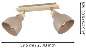 Spot Eglo 900712 ARRECIFE 2xE27/28W/230V