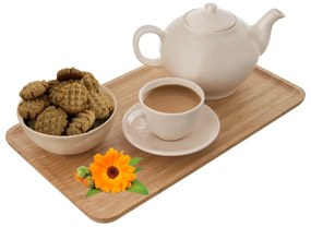 Tavă de servire maro din bambus Orion, 25 x 44 cm