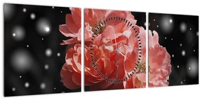 Tabloucu floare roz (cu ceas) (90x30 cm)