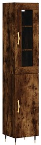 3199158 vidaXL Dulap înalt, stejar fumuriu, 34,5x34x180 cm, lemn prelucrat