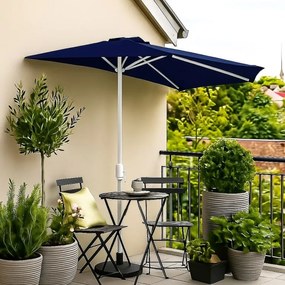 Umbrelă de grădină semicirculară-albastru închis-2,7m