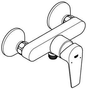 GROHE 24197001 - Baterie de duș START EDGE DN 15 crom lucios