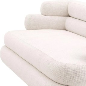 Canapea design LUX cu spatar rotunjit Malaga S, Lyssa off-white