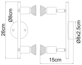 Globo 57381-2L - Spot LED OLANA 2xGU10/3W/230V