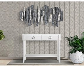 Masă consolă albă din lemn masiv de brad 40x110 cm Shine – Mauro Ferretti