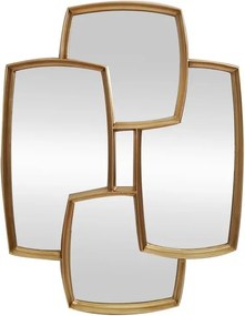 Oglinda perete design geometric QUADRA 90cm auriu