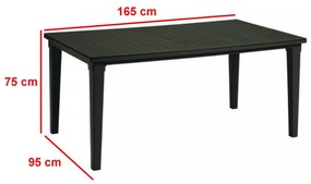 Set de mobilier de grădină Futura 6+1 maro