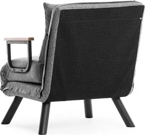 Fotoliu Extensibil Seda, Gri, 175 cm x 60 cm