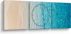 Tablou - Plajă (cu ceas) (90x30 cm)