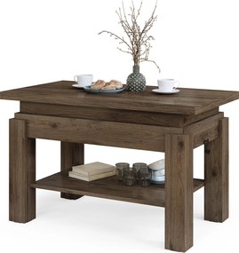 Mazzoni BRAWO Nuc Elegant - MĂSUȚĂ DE CAFEA CU BLAT EXTENSIBIL ȘI RIDICABIL MASĂ CU RAFT