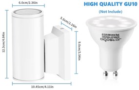 Aplică de exterior Aigostar 1xGU10/230V alb IP65 rotund