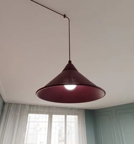 Lustră pe cablu ABRAMO 2xE27/15W/230V roșie
