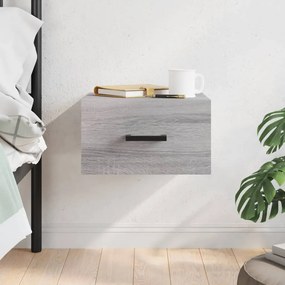 829832 vidaXL Noptieră montată pe perete gri Sonoma 35x35x20 cm