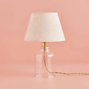 Lampă de masă AYD 1xE27/40W/230V crem/transparentă