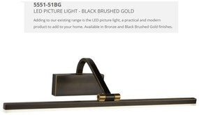 Aplica LED tablou design modern Picture Lights bronz auriu 5551-51BG SRT