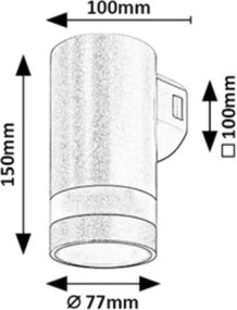 Aplica LED CCT perete exterior IP65 Urfa Line maro