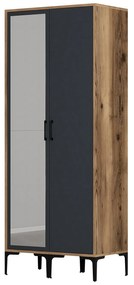 Dulap de haine Kiara RS (antracit + Nuc). 1088541