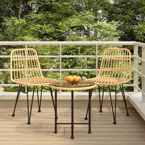 3157831 vidaXL Set mobilier de grădină, 3 piese, poliratan