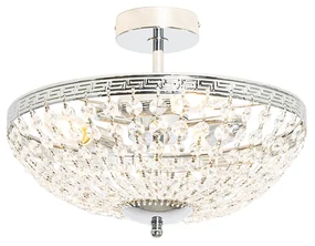 Plafonieră clasică din oțel cu cristal cu 3 lumini - Mondrian
