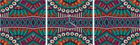 Tablou cu bastracție ornamentală (cu ceas) (90x30 cm)