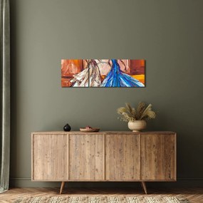 Tablou - Dansatoare, pictură în ulei (cu ceas) (90x30 cm)