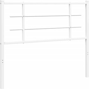 vidaXL Tăblie de pat de schimb metalică, alb, 107 cm