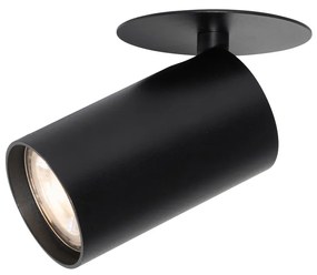 Set de 6 spoturi încastrate moderne negre GU10 50mm - Chels