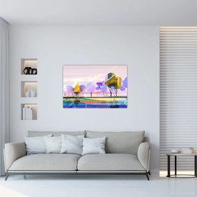 Tablou - Peisaj, abstracție (90x60 cm)