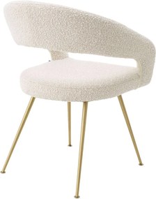 Scaun design elegant LUX Bravo, boucle crem 116146 HZ