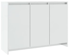 809779 vidaXL Servantă, alb extralucios, 102x33x75 cm, lemn prelucrat