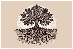 Tablou arborele vieții elegant cu rădăcini