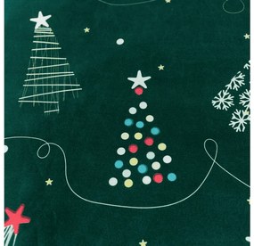Lenjerie de pat din microfibra CHRISTMAS DRIFT verde Dimensiune lenjerie de pat: 2 buc 70 x 90 cm | 200 x 220 cm