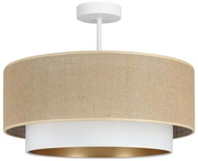 Lustră aplicată SARTA 1xE27/60W/230V alb/iută