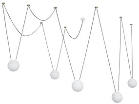 Lustra cu 5 pendule design modern MINE SPACE White 28375-5L