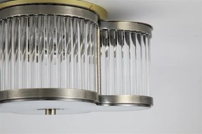 Plafoniera metal alama antique, sticla Lotus 2L