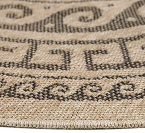 Covor de exterior negru/bej rotund ø 80 cm Comilla – Ayyildiz Carpets