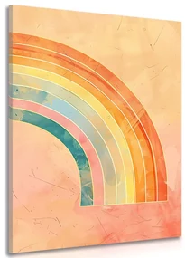 Tablou curcubeu minimalist Peach Fuzz