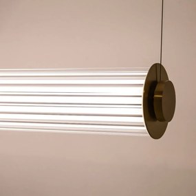 Lustra LED smart cu telecomanda COMO alama periata