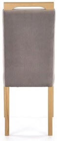 Scaun de bucaterie Clarion II, stejar gri/miere