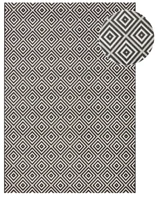 Covor de exterior NORTHRUGS Karo, 140 x 200 cm, negru-alb