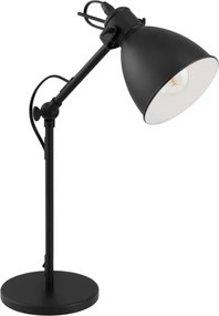 Eglo 55251 - Lampă de masă PRIDDY 1xE27/40W/230V neagră